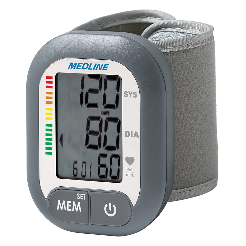 [Australia] - Medline Digital Wrist Blood Pressure Monitor, BP Cuff with Batteries Included (60 Reading Memory) 