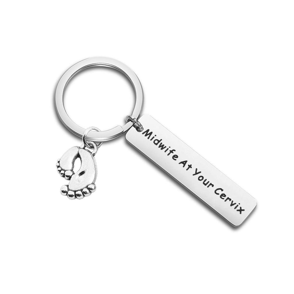 [Australia] - ENSIANTH Midwife Keychain Thank You Gift for Doula Nurse Jewelry New Baby Keychain 