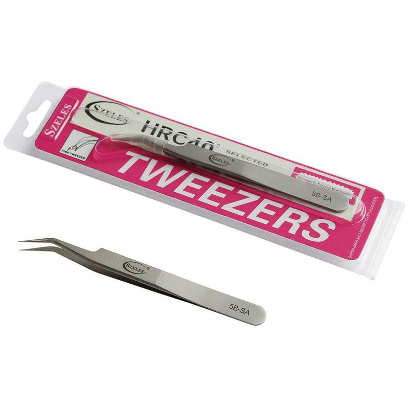 [Australia] - Szeles Vetus Volume Tweezers Stainless Steel Ultra Rigidity Curved Curved Pro Beauty Eyelash Extension Tool （5B-SA） 