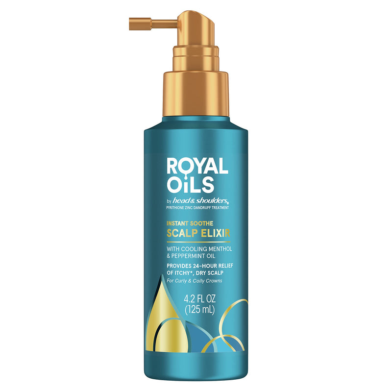 [Australia] - Head and Shoulders Scalp Elixir Treatment, Instant Soothe, Anti Dandruff, Royal Oils Collection with Cooling Menthol and Peppermint oil, 4.2 fl oz（packaging may vary） 