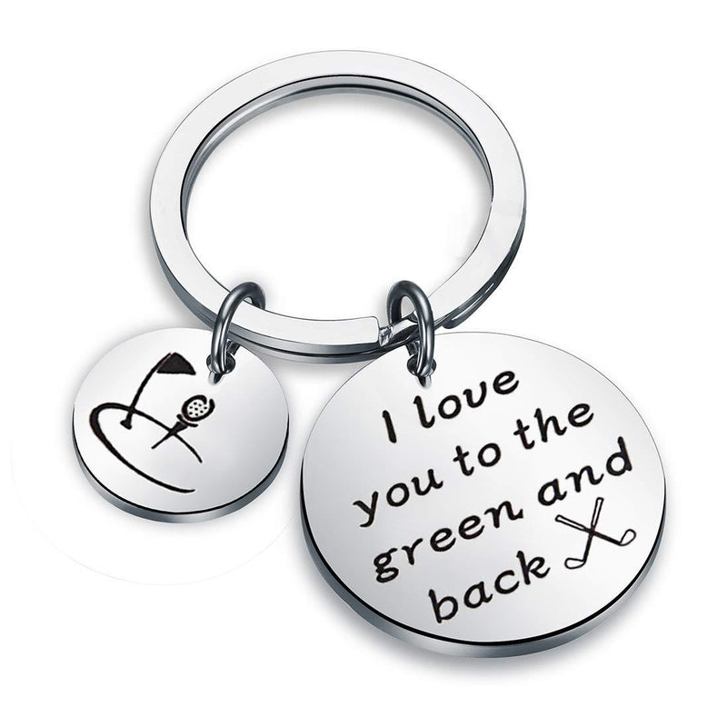 [Australia] - Zuo Bao Dad Golf Keychain Golf Jewelry Golfer Gift I Love You to The Green and Back Keychain Gift for Golf Players 