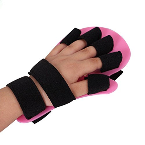 [Australia] - Child Finger Seperator Kids Hand Wrist Orthosis Splint Separate Children Finger Flex Spasm Extension Board Boy or Girl Polio Rehabilitation Exercise (Pink:1-4 Years Old) (Pink:1-4 Years Old) Pink:1-4 Year Old 