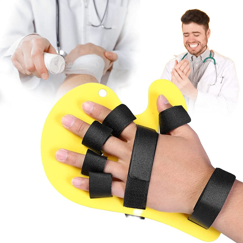[Australia] - Finger Orthotics Extended Type Fingerboard Stroke Hand Splint Training Support(Yellow) Yellow 