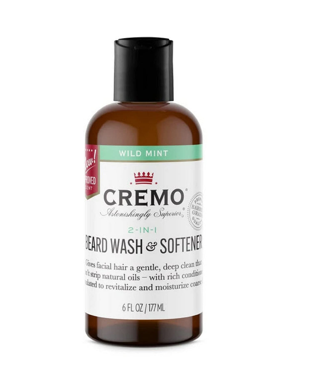 [Australia] - Cremo Wild Mint 2 n1 Beard and Face Wash, Specifically Designed to Clean Coarse Facial Hair, 6 Fluid Oz 6 Ounce (Pack of 1) 