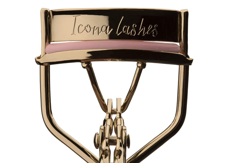 [Australia] - Eyelash Curler for Lush, Luxurious Lashes || 24K Gold Plated Stainless Steel with Silicone Pad & Ergonomic Silicone Cushioned Handles || Comes with Extra Silicone Pad, by Icona Lashes 