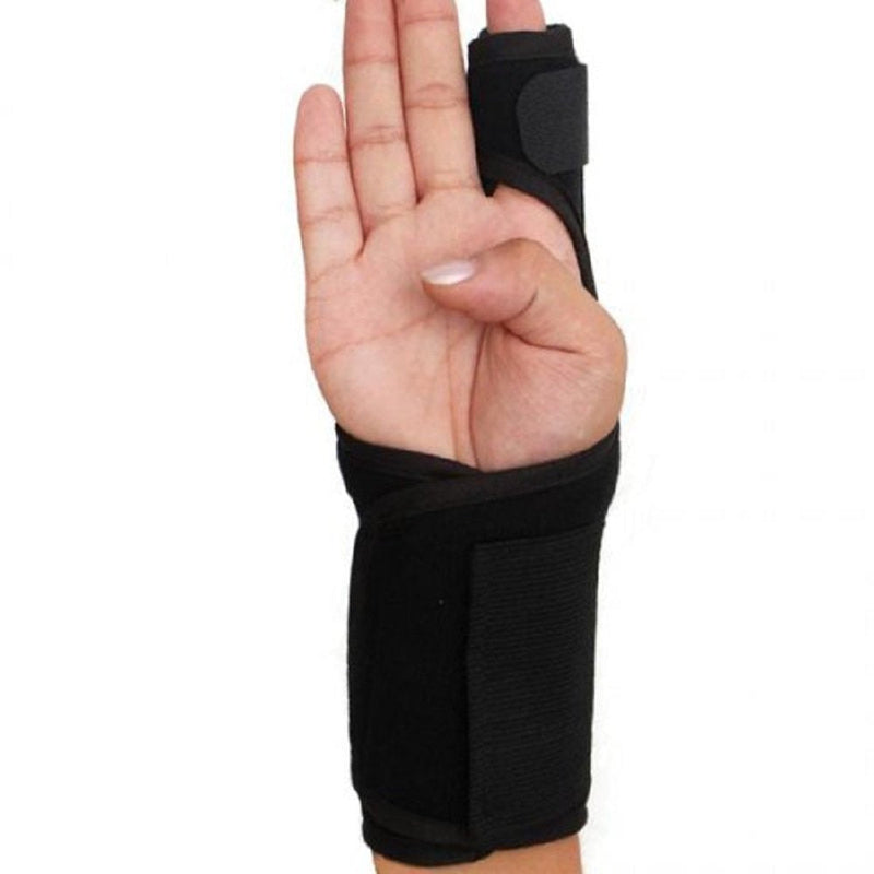 [Australia] - Index Finger Splint,Extension Hand Splint Medical Enhanced Thumb Fixed Sleeve Breathable Protective Wrist Cover Brace for Trigger/Mallet Finger, Rheumatoid Arthritis or Fractured Pain Relief (black1) 