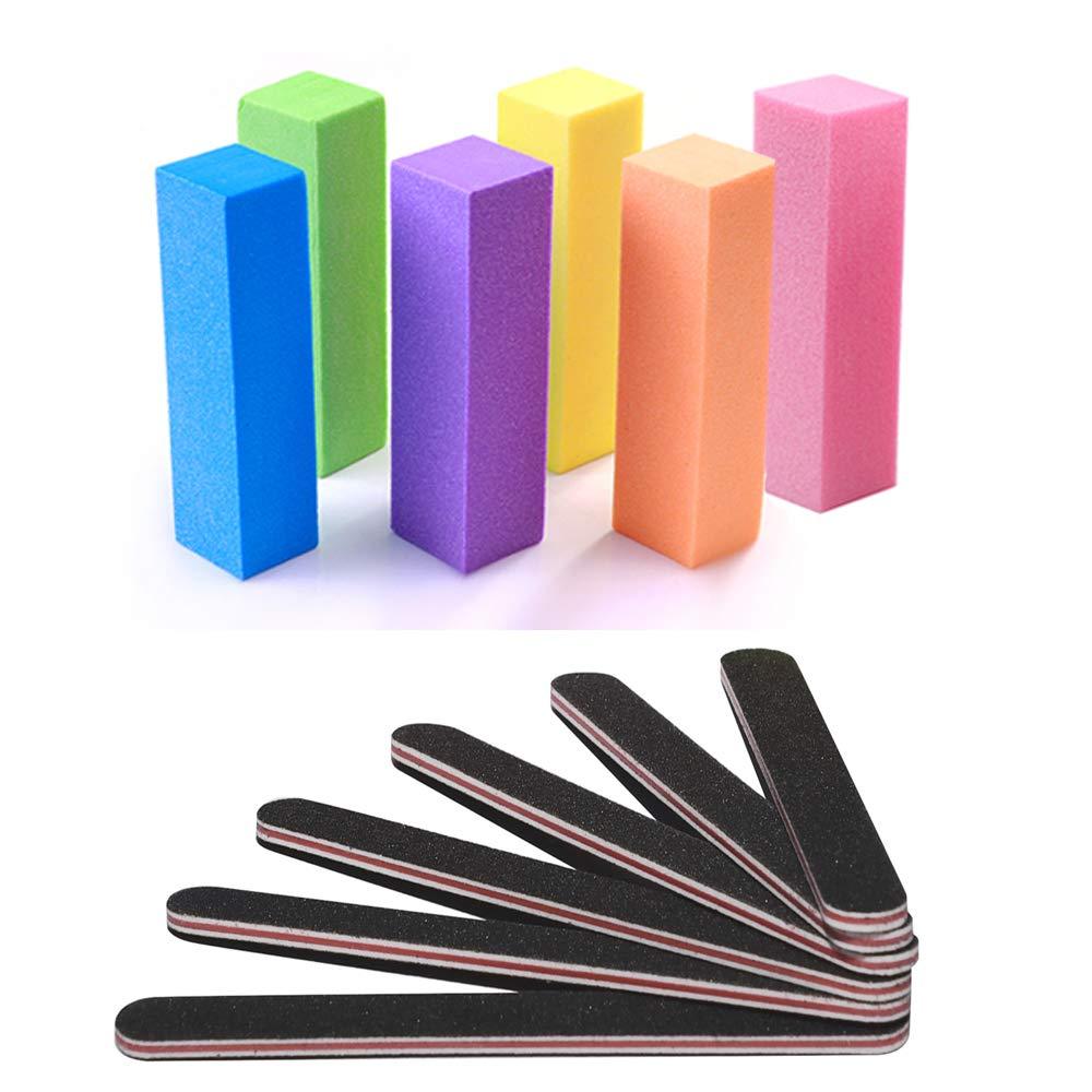 [Australia] - Nail Files and Buffer, TsMADDTs Professional Manicure Tools Kit Rectangular Art Care Buffer Block Tools 100/180 Grit 12Pcs/Pa 