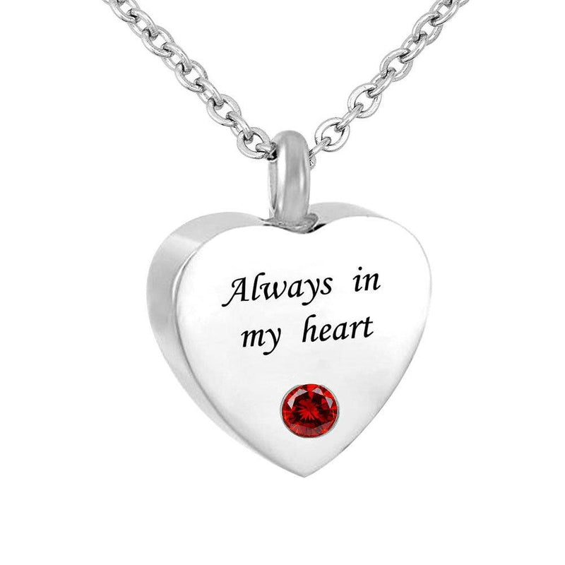 [Australia] - SexyMandala Always in My Heart Cremation Jewelry 12 Birthstones Urn Necklaces for Ashes Memorial Ashes Holder with Fill Kit Jan 