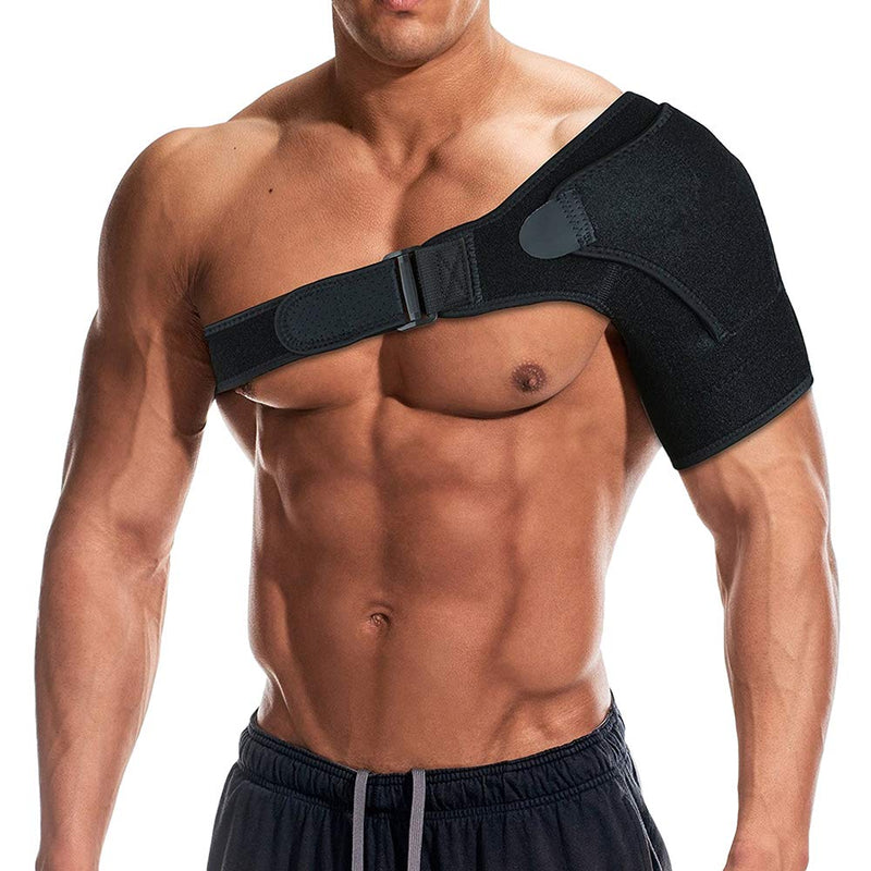[Australia] - Shoulder Support Brace with Pressure Pad for Men Women, Adjustable Shoulder Brace for Torn Rotator Cuff, Tendonitis, Dislocation, AC Joint, Bursitis, Labrum Tear, Pain, Fits Right or Left Shoulder 