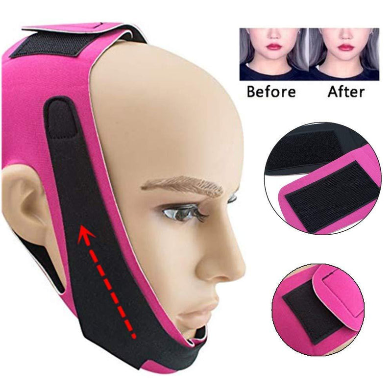 [Australia] - Thin Face Bandage Face Slimmer Get Rid of Double Chin Create V-Line Face Shapes Chin Cheek Lift Up Anti Wrinkle Lifting Belt Face Massage Tool for Women and Girls 