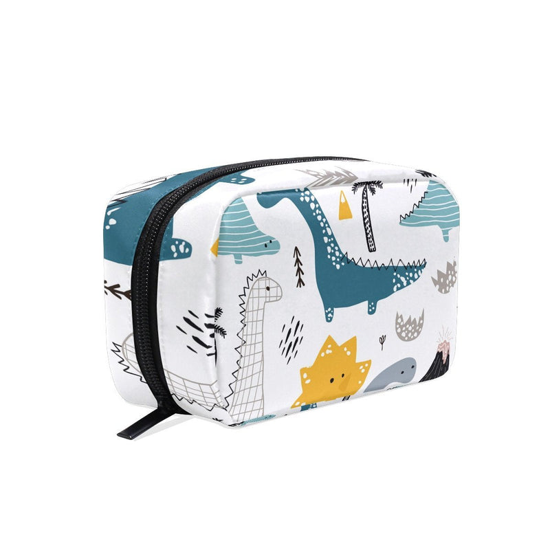 [Australia] - OREZI Toiletry Bag for women Girl Dino Scandinavian Style Cosmetic Bag Portable Travel Makeup Bag Organizer 