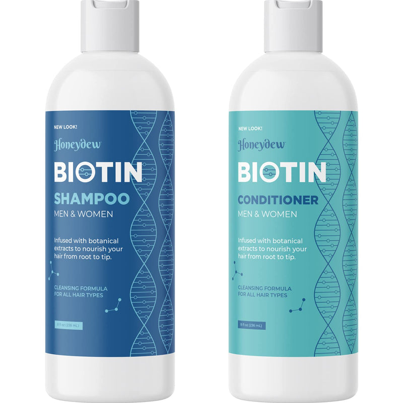 [Australia] - Volumizing Biotin Shampoo and Conditioner Set - Sulfate Free Shampoo and Conditioner for Color Treated Hair Care - Zinc Pyrithione Shampoo Biotin Coconut Oil and Keratin Formula for Dry Scalp Care 