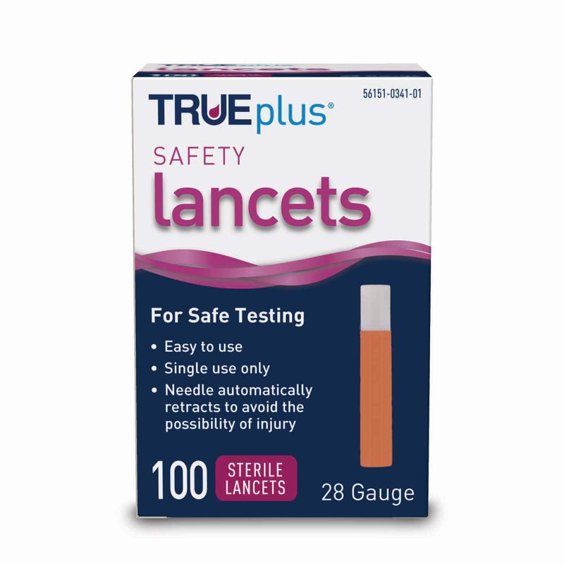 [Australia] - TRUEplus® 28g Safety Lancets 100ct 100 Count 