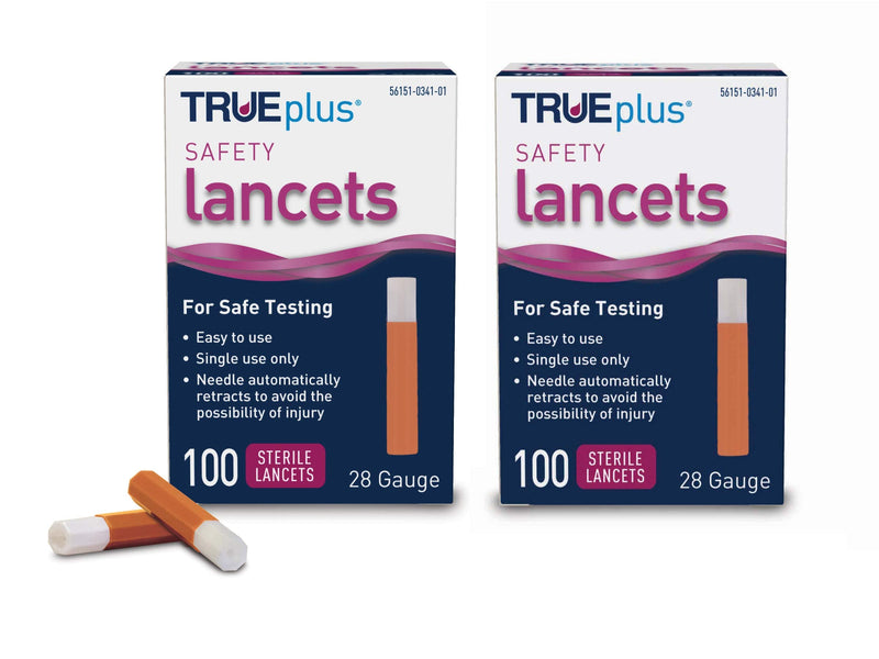 [Australia] - 2 x 100ct 28g TRUEplus® Safety Lancets 200 Count 