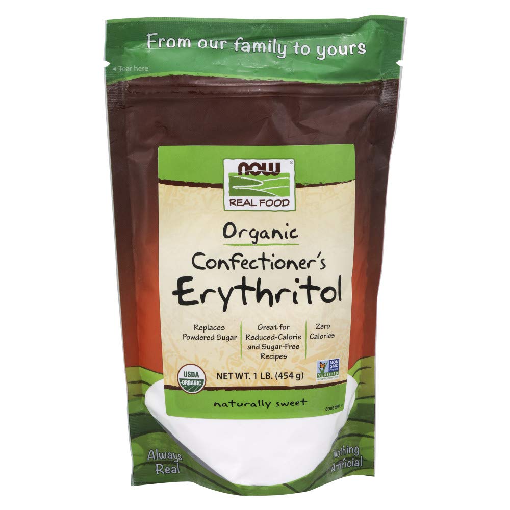 [Australia] - NOW Foods, Organic Confectioner's Erythritol Powder, Replacement for Powdered Sugar, Zero Calories, 1-Pound (Packaging May Vary) 