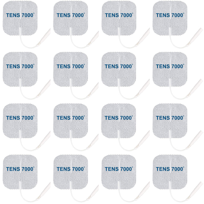 [Australia] - TENS 7000 Official TENS Unit Replacement Pads, 16 Count - Premium Quality OTC TENS Unit Pads, 2" X 2" - Compatible with Most TENS Machines, Replacement Electrodes Value Pack 