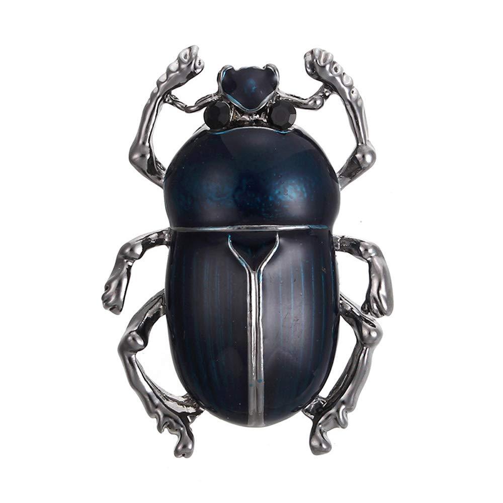 [Australia] - Tvoip Vintage Beetle Brooches for Women Kids Enamel Animal Insects Brooch Pins Dark Blue 