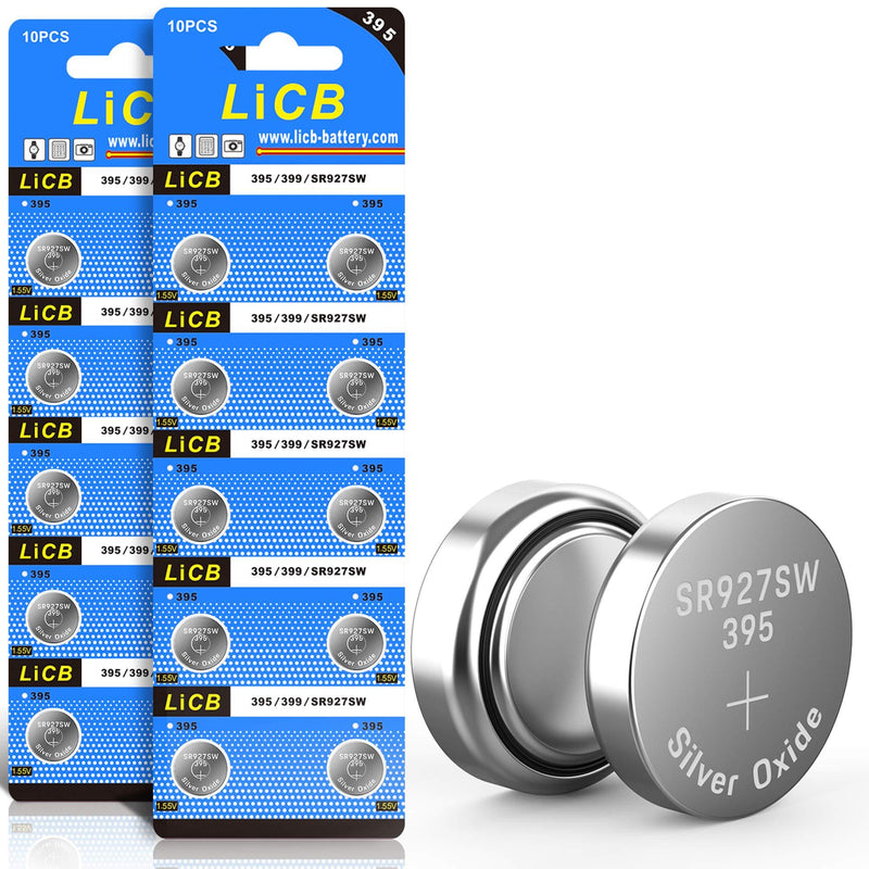 [Australia] - LiCB 20 Pack SR927SW 395 399 AG7 Battery 1.5V Watch Batteries 