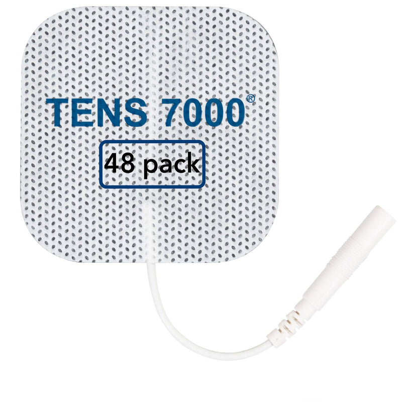 [Australia] - TENS 7000 Official TENS Unit Replacement Pads - 48 Pack, Premium Quality OTC TENS Unit Pads, 2" X 2" - Compatible with Most TENS Machines, Replacement Electrodes Value Pack 