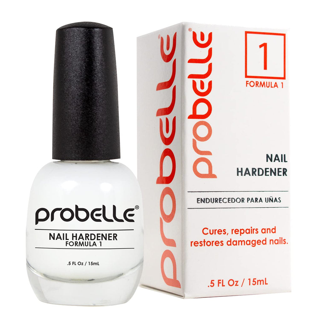 [Australia] - Probelle Nail Hardener Formula 1 - Repair Damaged Nails, Extra Strong Nail Growth Treatment For Brittle Nails, Grows and Restores Soft, Weak Nails, Aids Splitting, Breaking, Peeling Nails, Sheer White 