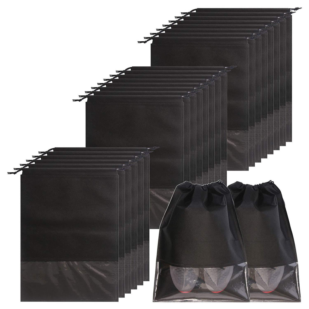 [Australia] - 24PCS Travel shoe bags non-woven with rope for men and women large shoes storage packing pouch organizers 