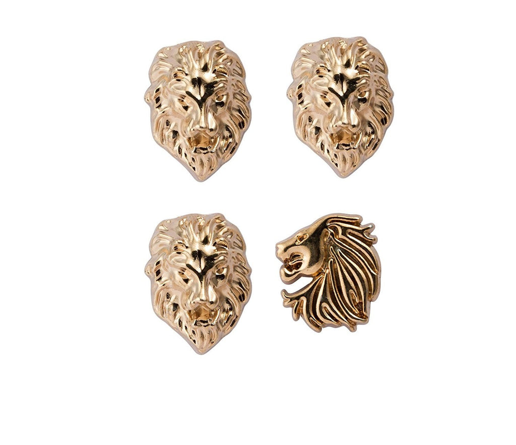 [Australia] - Knighthood Men's Set of Lion and Jaguar Lapel Pin Gold 