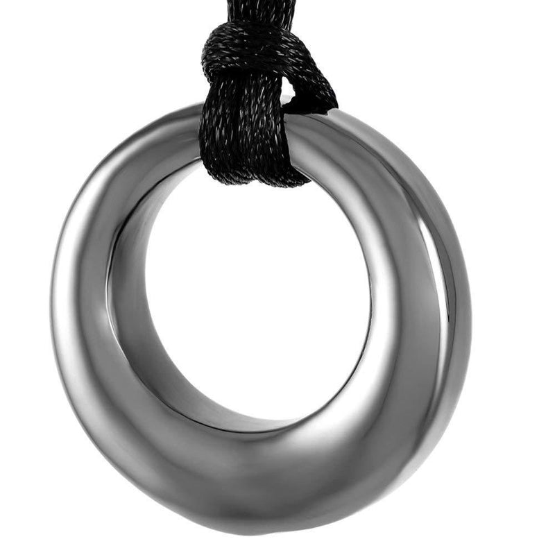 [Australia] - Norya Circle of Life Cremation Jewelry Stainless Steel Memorial Urn Keepsake Necklace Gun 