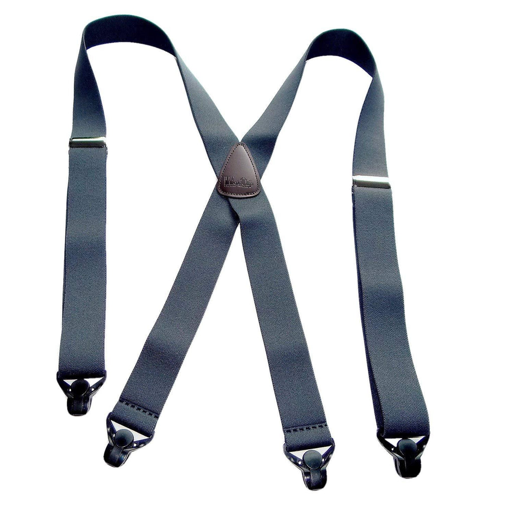 [Australia] - Classic Series HoldUp Suspenders Basic Charcoal Grey X-Back 