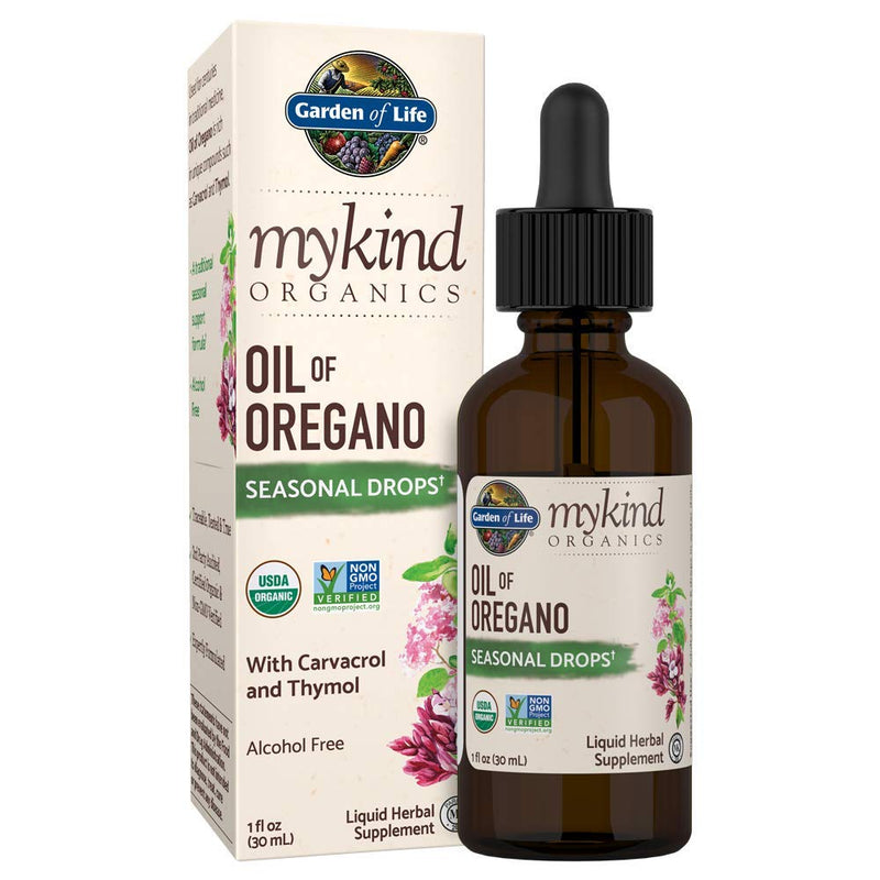 [Australia] - Garden of Life mykind Organics Oil of Oregano Seasonal Drops 1 fl oz (30 mL) Liquid, Concentrated Plant Based Immune Support - Alcohol Free, Organic, Non-GMO, Vegan & Gluten Free Herbal Supplements 
