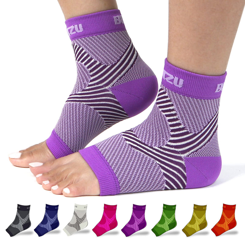 [Australia] - Ankle Support Socks Plantar Fasciitis Sleeve Planter Fasciated Brace Ankle Compression Socks Foot Compression Foot Pain Relief Products for Womens Night Splint for Plantar Fasciitis Men Purple XXL 2X-Large (1 Pair) 
