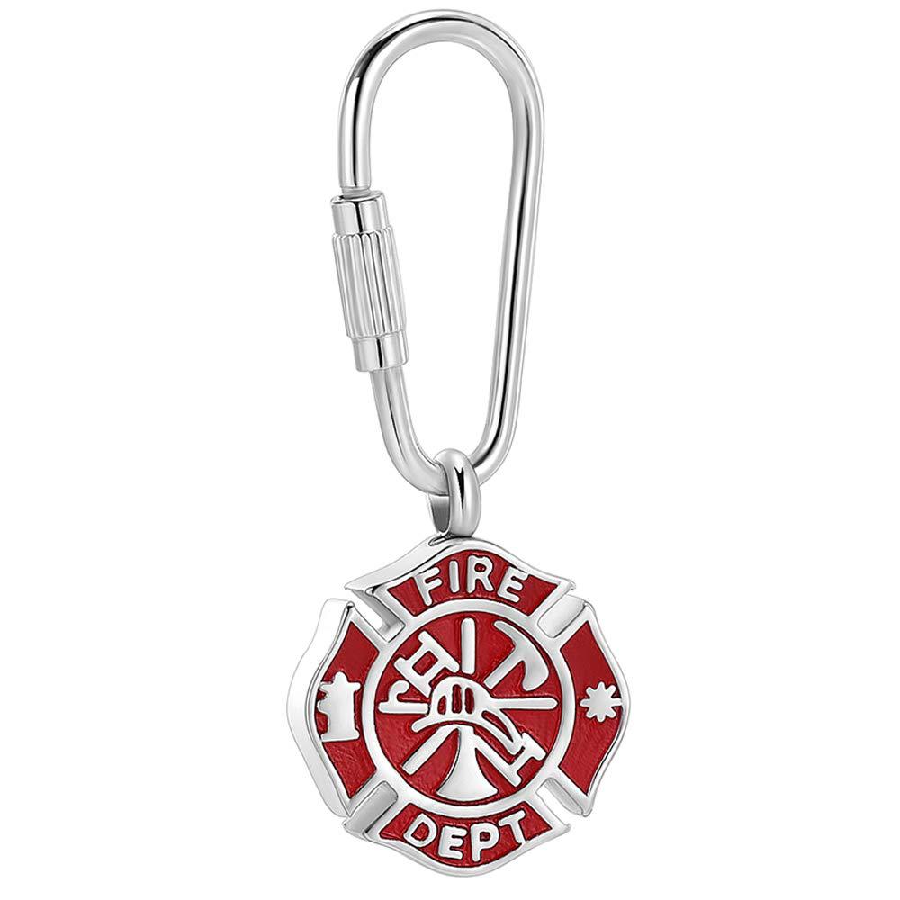 [Australia] - Imrsanl Cremation Jewelry for Ashes Firefighter Urn Necklace Fire Dept Keepsake Pendant for Ashes Memorial Ash Jewelry Keychain 