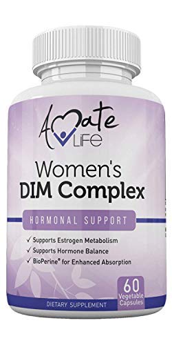 [Australia] - Women’s DIM Complex 150mg - Bioperine Estrogen Balancing Pills for Menopause & Hot Flashes Relief Support Hormonal Acne Powerful Supplement - 60 Capsules - Made in USA by Amate Life 