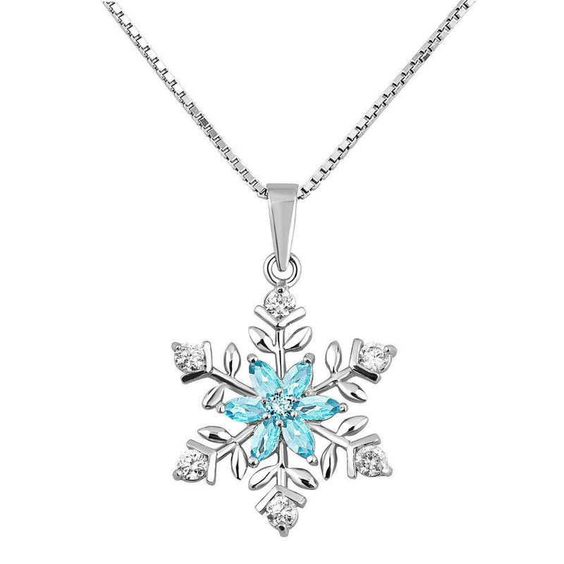 [Australia] - Infinite Memories 925 Sterling Silver Necklace Winter Snowflake CZ Pendant Valentine Gift for Girlfriends Young Girls Women Mom Wife Snowflake 13 