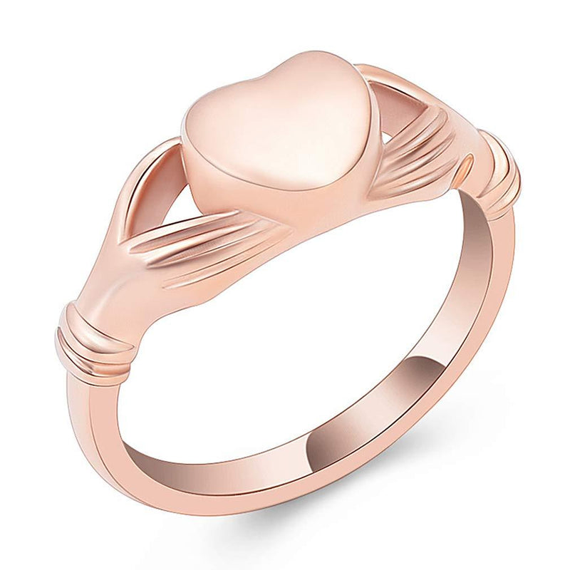 [Australia] - Minicremation Cremation Jewelry Urn Ring for Ashes Women Finger Ring Keepsake Memorial Jewelry Hold Loved Ones Ashes Rose Gold 8 