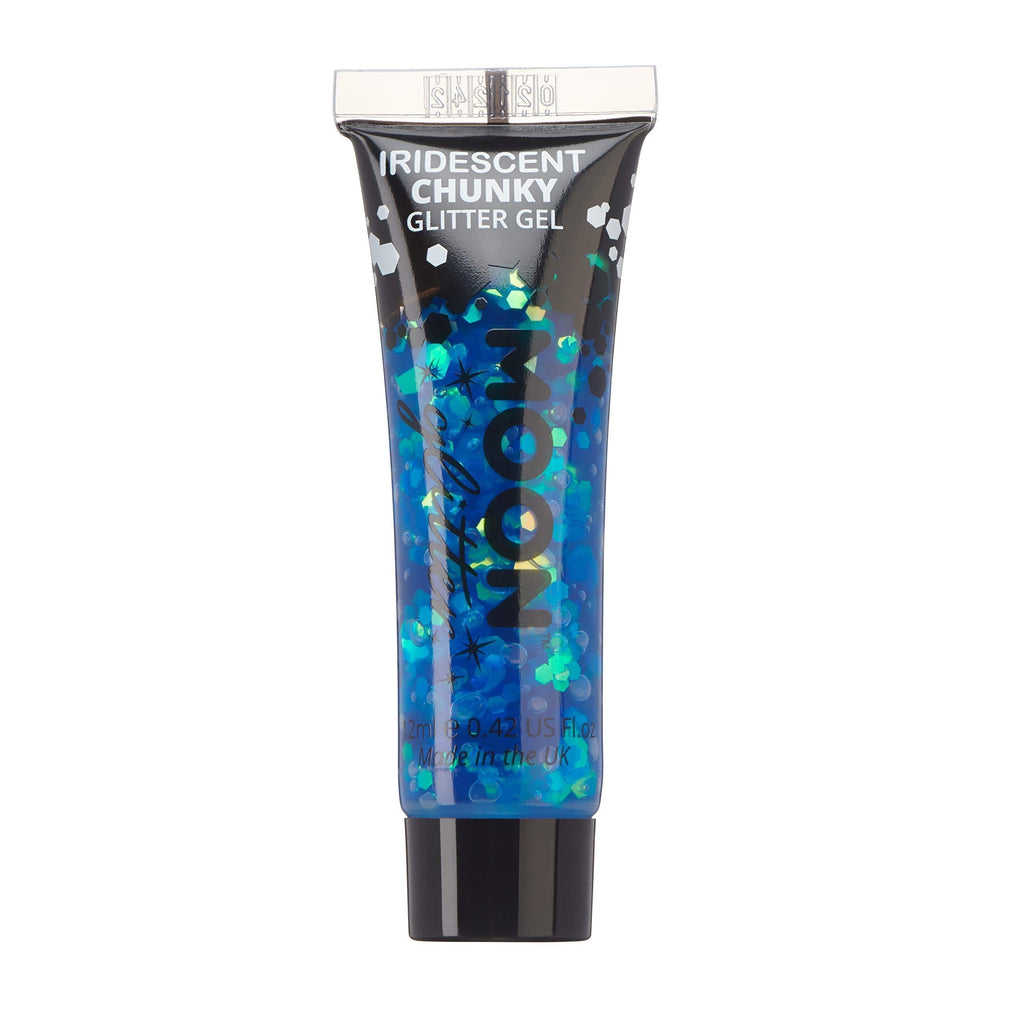 [Australia] - Iridescent Chunky Face & Body Glitter Gel by Moon Glitter - 12ml - Blue - Glitter Face Paint 