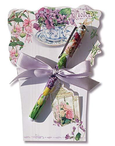 [Australia] - Lissom Design Full Color Flowerpot Notepad, 6.75 x 4.5-Inches, Sweet Violets 