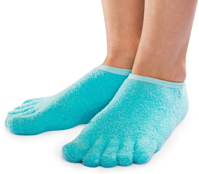 [Australia] - NatraCure 5-Toe Gel Moisturizing Socks (Helps Dry Feet, Cracked Heels, Calluses, Cuticles, Rough Skin, Dead Skin, Use with your Favorite Lotions, and Creams or Pedicure) - 110-M-04 CAT - Size: Large 