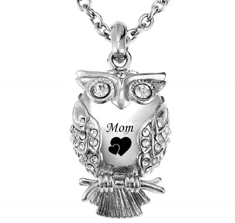[Australia] - MEMORIALU Classic Owl Cremation Jewelry Urn Necklace for Ashes Keepsake Memorial Pendant Necklaces Mom 