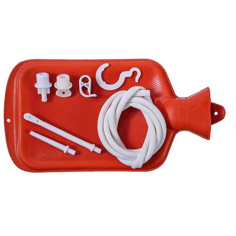 [Australia] - Enema Bag Kit 2 Quart Home Water & Coffee Colon Cleansing Kit BPA Free Hot-Water Bag with 5 Foot Long Hose 