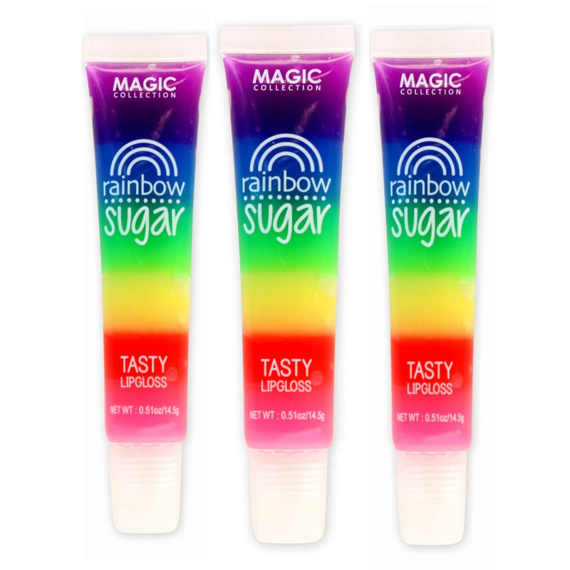 [Australia] - 3 Pcs Rainbow Color Sugar Lipgloss 