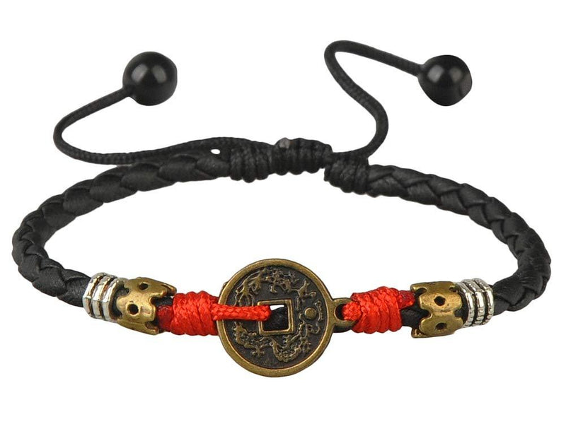 [Australia] - Ancient Tribe Handmade Adjustable Leather Anklet Black 