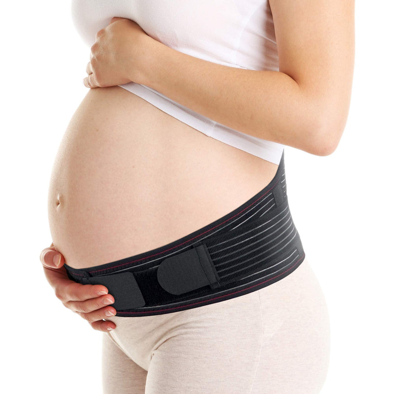 [Australia] - ORTONYX Maternity Support Belt - Back, Pelvic, Hip, Abdomen, Sciatica Pain Relief - Pregnancy Brace - S/M Black 