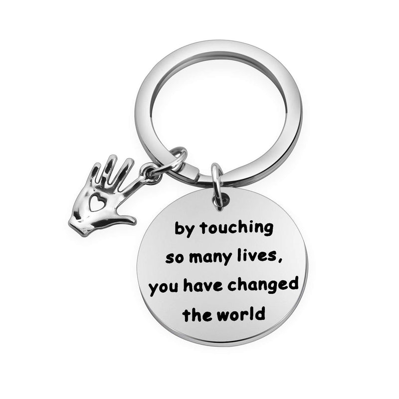 [Australia] - AKTAP Midwife Keychain Nurse Gift by Touching So Many Lives You Have Changed The World Appreciation Gift for Doctor Nurse Midwife 