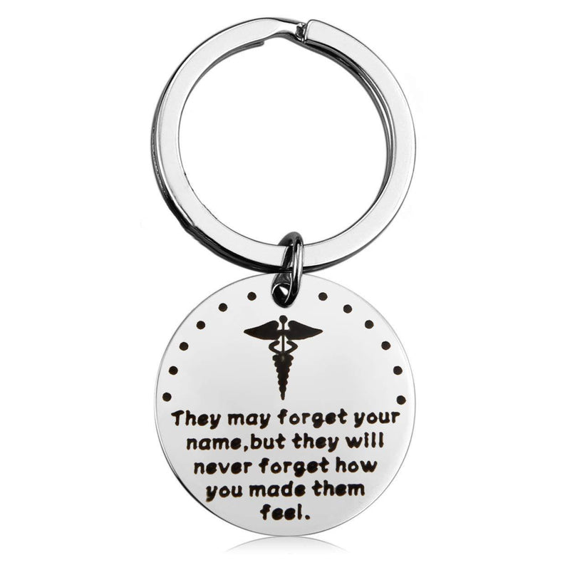 [Australia] - MYOSPARK Nurse Keychain Caduceus Symbol Nurse Prayer Keychain Nurse Retirement Gift 