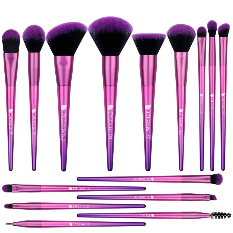 [Australia] - Makeup Brushes Professional Pink Set - 15Pcs Make up Brushes Premium Synthetic Kabuki Brush for Foundation Concealer Eye Lip Face Blending Cosmetic Kit 