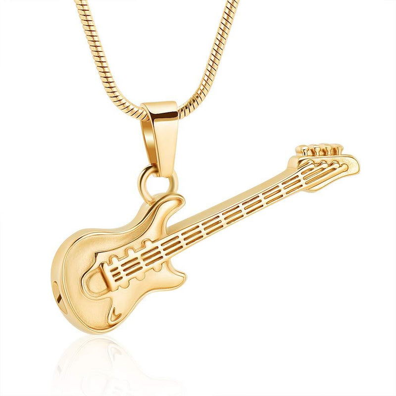 [Australia] - memorial jewelry Musical Instrument Cremation Necklace for Women&Men Guitar Urn Necklace for Ashes 11728-FBA-G 