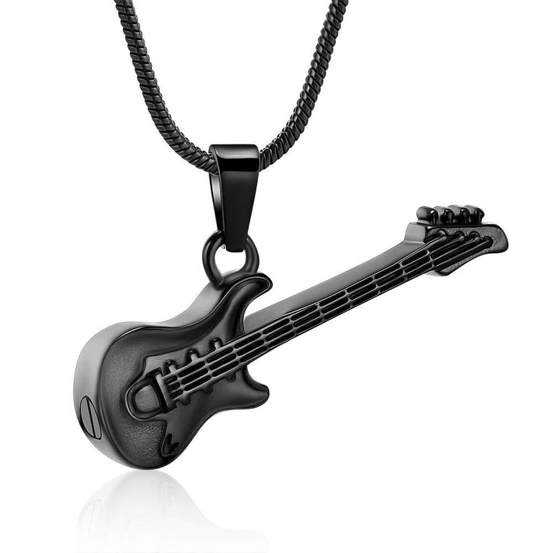 [Australia] - memorial jewelry Musical Instrument Cremation Necklace for Women&Men Guitar Urn Necklace for Ashes 11728-FBA-B 