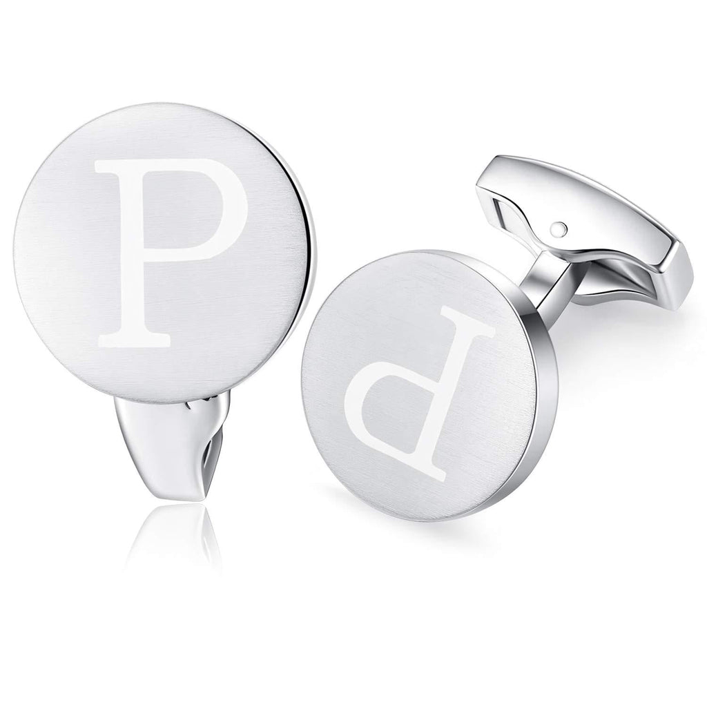 [Australia] - HONEY BEAR Initial Alphabet Letter Cufflinks Tie Clips Set for Mens Gift P 