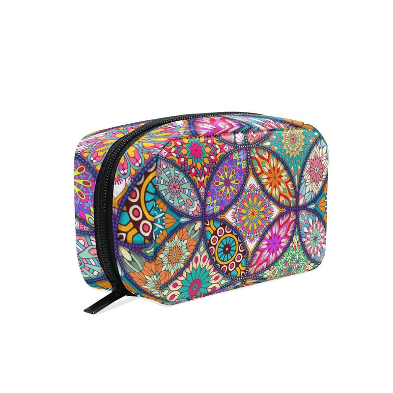 [Australia] - Makeup Bag Portable Travel Cosmetic Bags Colorbal Mandala Bohemian Storage Bag for Women Skincare Makeup Train Case Pattern6 