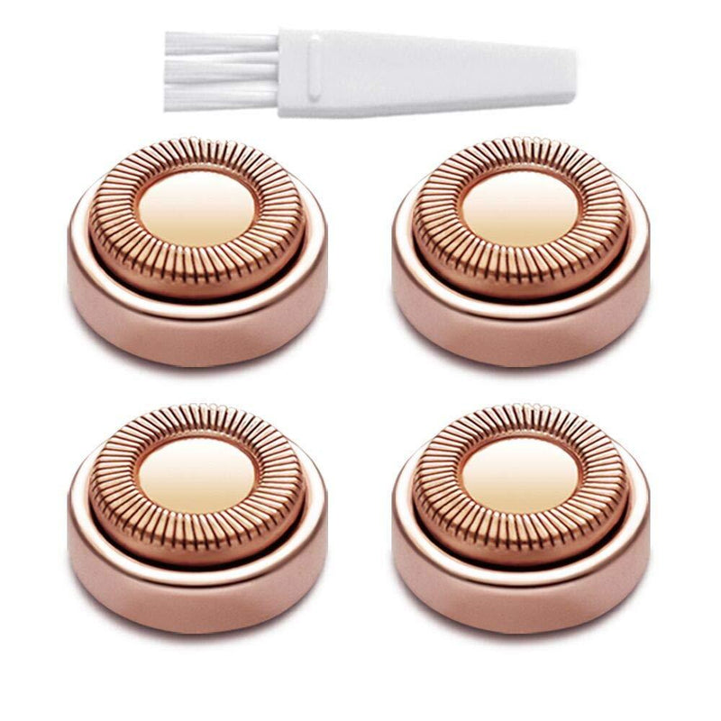 [Australia] - tuokiy Facial Hair Remover Replacement Heads, Fit All Hair Remover Best and Soft Touch, As Seen On TV, 18K Gold-Plated Rose Gold, 4 Count,First Generation 4-pack 